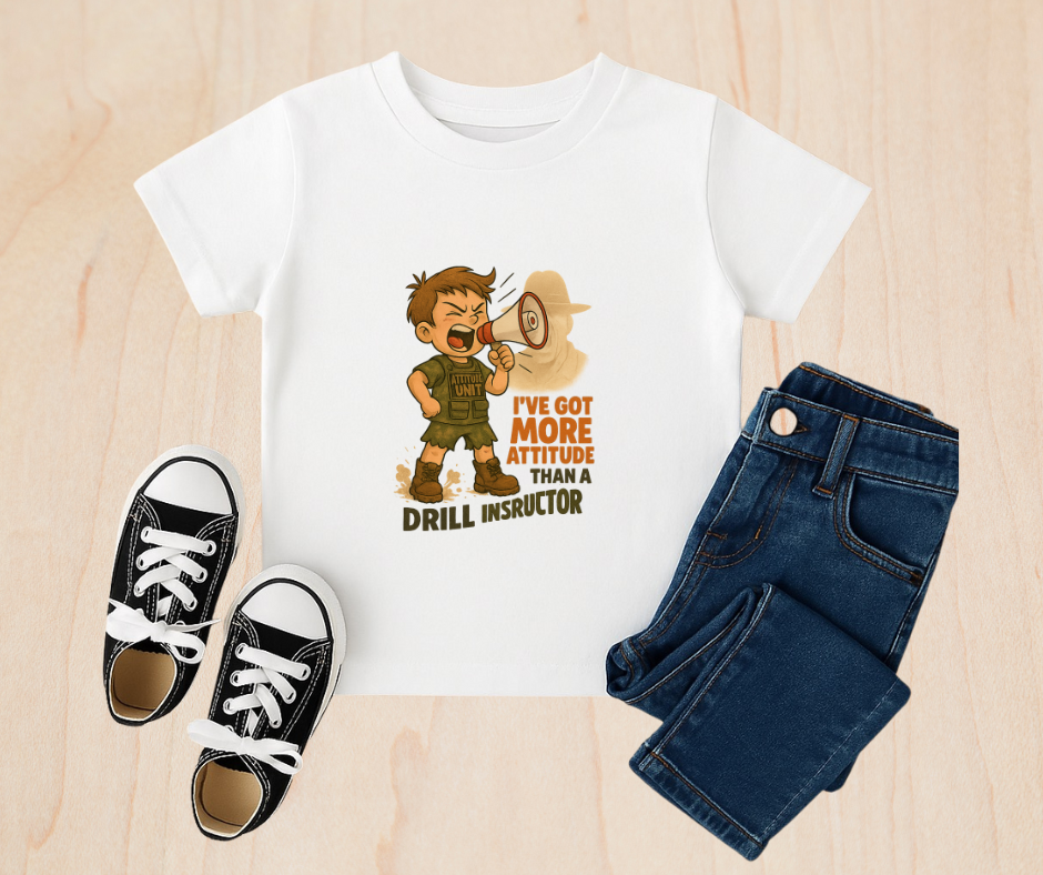 Boys Toddler I've Got More Attitude Than A Drill Instructor T-Shirt