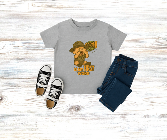 Boys Toddler OORAH Is My First Word T-Shirt