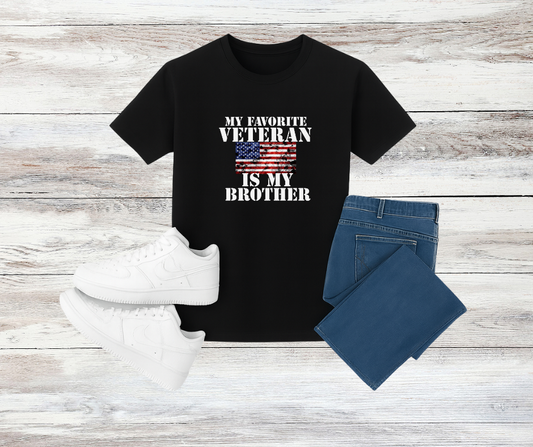 Youth My Favorite Veteran Is My Brother T-Shirt